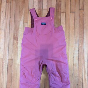 Patagonia pink insulated snow bib